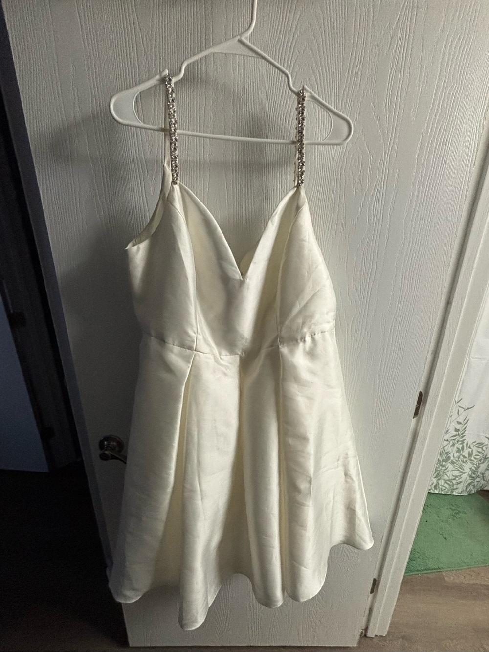 Ivory Bridal Dress with Beaded Straps - Picture 1 of 6